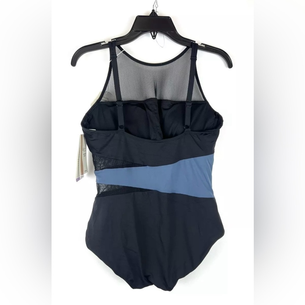 Coco Reef Women’s Black/Blue Underwire One Piece Swimsuit Size 14/38C - Picture 2 of 7